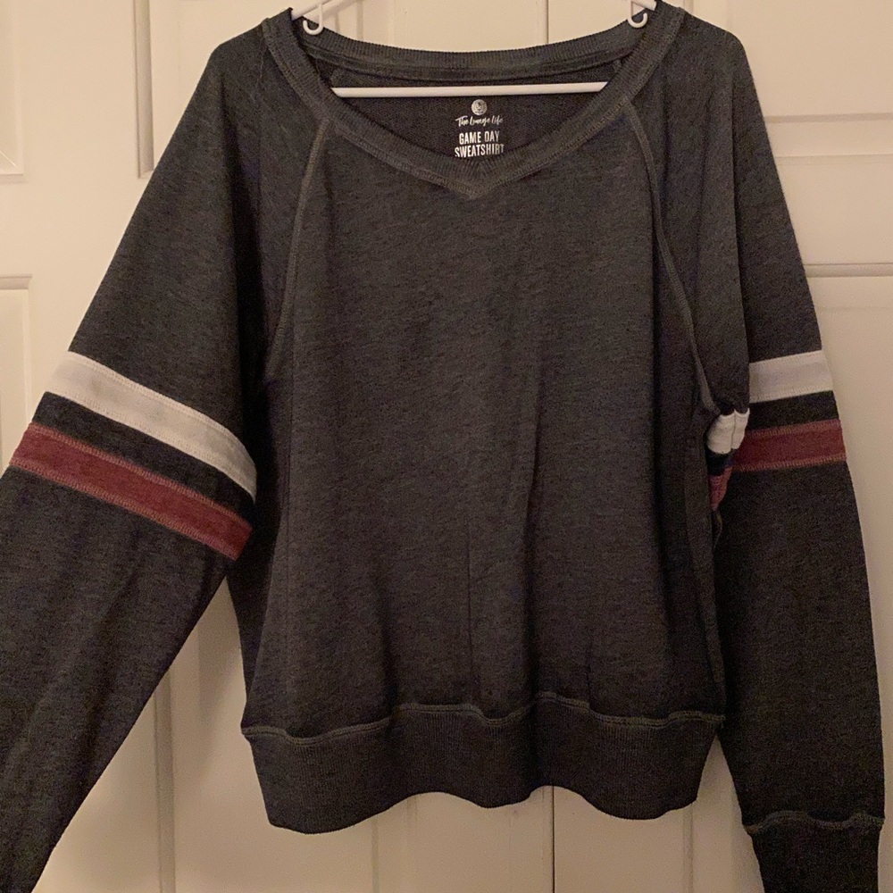 Pink Striped Game Day Sweatshirt!🏈